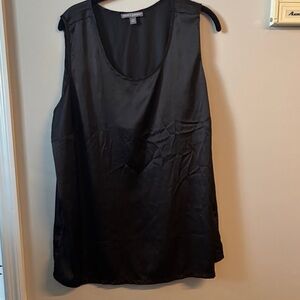 Jessica London Black Satin Tank Top